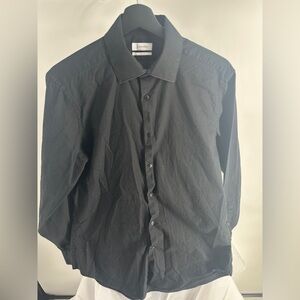 Calvin Klein black button up slim fit shirt